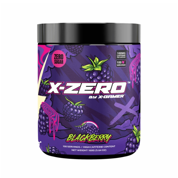 X-GAMER Energidrikpulver X-Zero 160 gram Blackberry i gruppen COMPUTERTILBEHØR / GAMING / Energidrikke for gamere hos TP E-commerce Nordic AB (D05307)