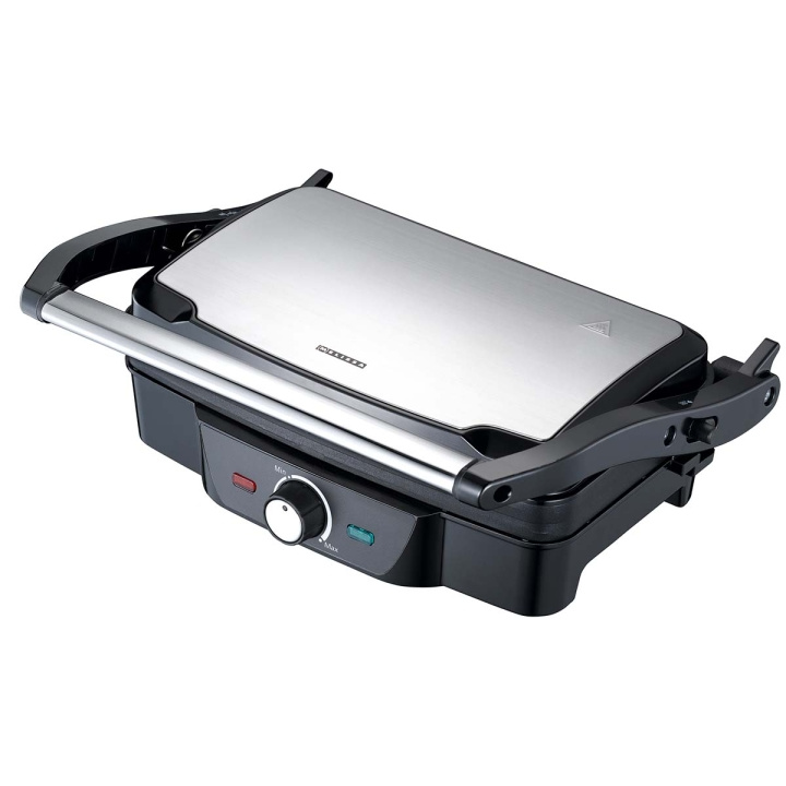 MELISSA Panini / Bordgrill 1600W Sort / Rustfrit stål tophus i gruppen HJEM, HUS & HAVE / Husholdningsapparater / Brødristere & Sandwich Makers / Bordgrill & Raclette hos TP E-commerce Nordic AB (D05465)