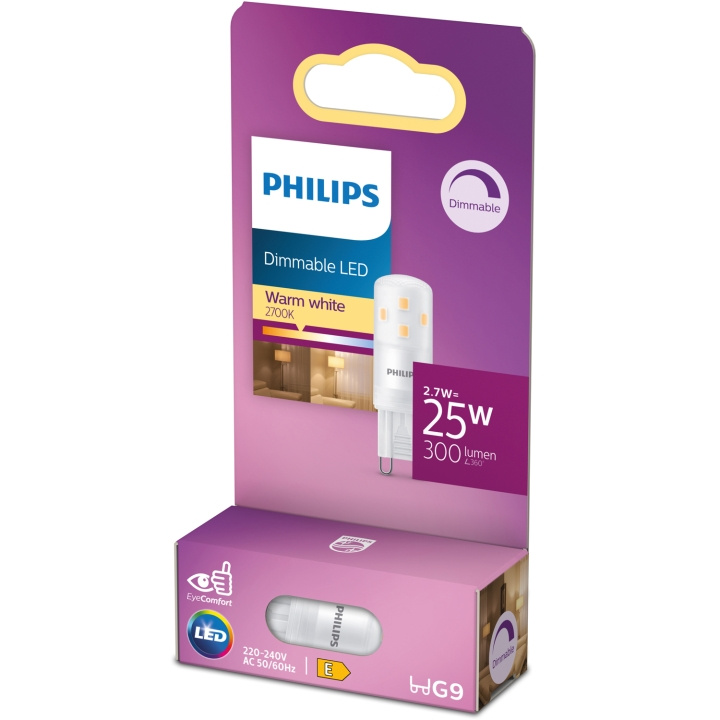 Philips LED G9 Kapsel 2,7W (25W) Dimbar 300lm i gruppen HJEMMEELEKTRONIK / Lys / LED lamper hos TP E-commerce Nordic AB (D05496)