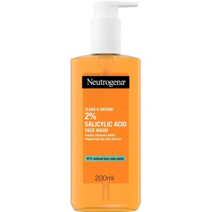 Neutrogena Clear & Defend 2% Salicylic Acid Face Wash 200ml i gruppen SKØNHED & HELSE / Hudpleje / Ansigt / Rengøring hos TP E-commerce Nordic AB (D05591)