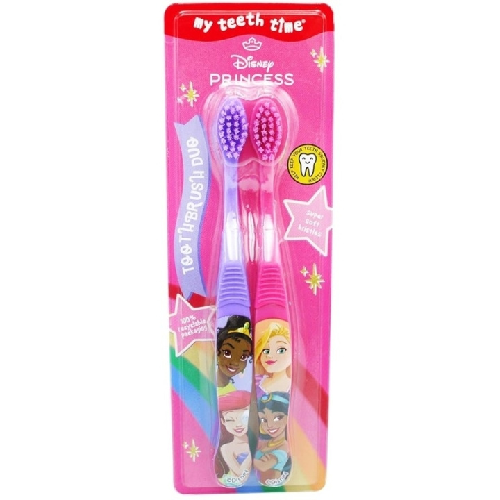 Disney Princess Toothbrush Duo Super Soft i gruppen SKØNHED & HELSE / Oral pleje / Tilbehør til elektriske tandbørster hos TP E-commerce Nordic AB (D05603)