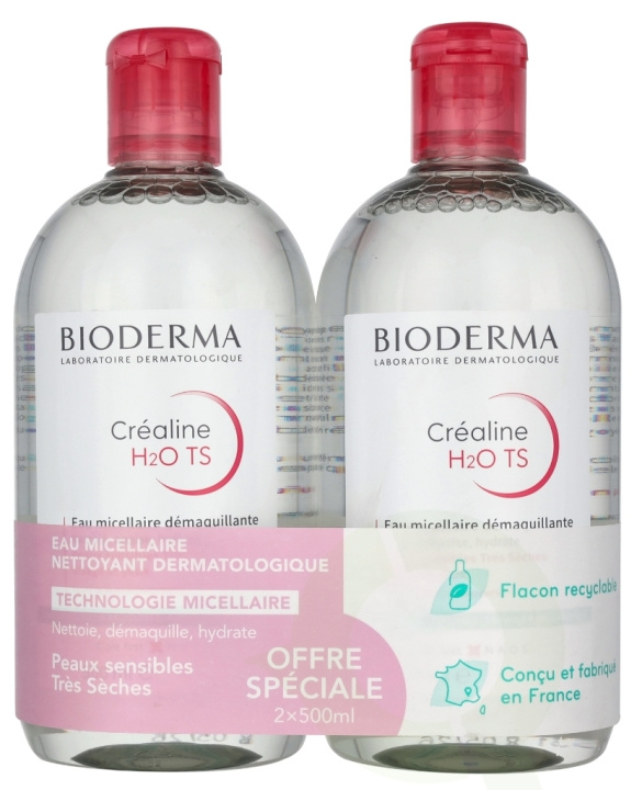 Bioderma Crealine Ts H2O Solution Micellaire Duo Pack 1000 ml 2x500ml i gruppen SKØNHED & HELSE / Hudpleje / Ansigt / Ansigtsvand & Facemist hos TP E-commerce Nordic AB (D05684)