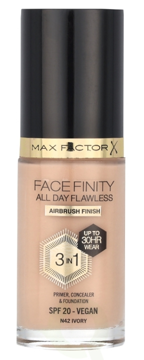 Max Factor Facefinity All Day Flawless 3 In 1 Foundation 30 ml N42 Ivory i gruppen SKØNHED & HELSE / Makeup / Makeup ansigt / Foundation hos TP E-commerce Nordic AB (D05834)