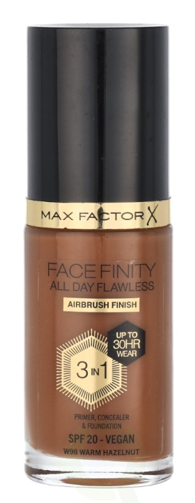 Max Factor Facefinity All Day Flawless 3 In 1 Foundation 30 ml W98 Warm Hazelnut i gruppen SKØNHED & HELSE / Makeup / Makeup ansigt / Foundation hos TP E-commerce Nordic AB (D05835)