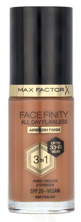 Max Factor Facefinity All Day Flawless 3 In 1 Foundation 30 ml N88 Praline i gruppen SKØNHED & HELSE / Makeup / Makeup ansigt / Foundation hos TP E-commerce Nordic AB (D05838)