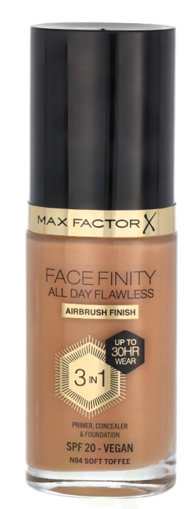 Max Factor Facefinity All Day Flawless 3 In 1 Foundation 30 ml N84 Soft Toffee i gruppen SKØNHED & HELSE / Makeup / Makeup ansigt / Foundation hos TP E-commerce Nordic AB (D05839)