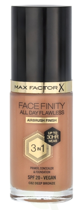 Max Factor Facefinity All Day Flawless 3 In 1 Foundation 30 ml C82 Deep Bronze i gruppen SKØNHED & HELSE / Makeup / Makeup ansigt / Foundation hos TP E-commerce Nordic AB (D05840)