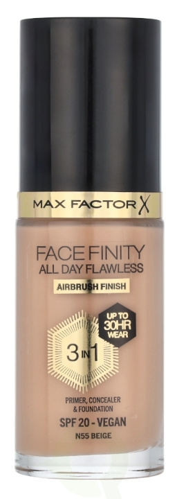 Max Factor Facefinity All Day Flawless 3 In 1 Foundation 30 ml N55 Beige i gruppen SKØNHED & HELSE / Makeup / Makeup ansigt / Foundation hos TP E-commerce Nordic AB (D05842)