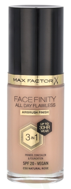 Max Factor Facefinity All Day Flawless 3 In 1 Foundation 30 ml C50 Natural Rose i gruppen SKØNHED & HELSE / Makeup / Makeup ansigt / Foundation hos TP E-commerce Nordic AB (D05843)