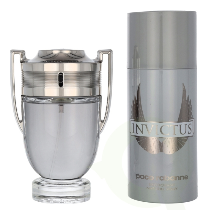 Paco Rabanne Invictus Giftset 250 ml Edt Spray 100ml/Deo Spray 150 ml i gruppen SKØNHED & HELSE / Duft & Parfume / Parfume / Parfume til ham hos TP E-commerce Nordic AB (D06029)