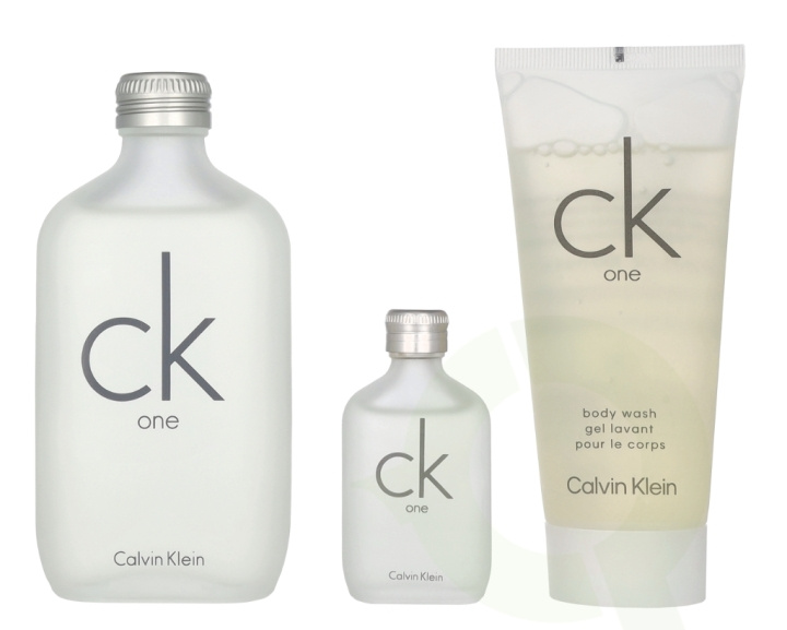 Calvin Klein CK One Giftset 215 ml Edt 100ml/Body Wash 100ml/Edt 15ml i gruppen SKØNHED & HELSE / Duft & Parfume / Parfume / Unisex hos TP E-commerce Nordic AB (D06075)