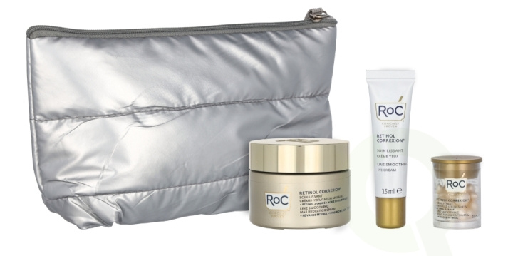 ROC Retinol Correxion Line Black Friday Set 68.5 ml Retinol Correxion Line smoothing Night Serum Capsules - 3.5ml, Retinol Correxion Line smoothing Eye Cream 15ml, Retinol Correxion Line Smoothing Max Hydration Cream 50ml i gruppen SKØNHED & HELSE / Gaveæske / Gaveæske til hende hos TP E-commerce Nordic AB (D06090)