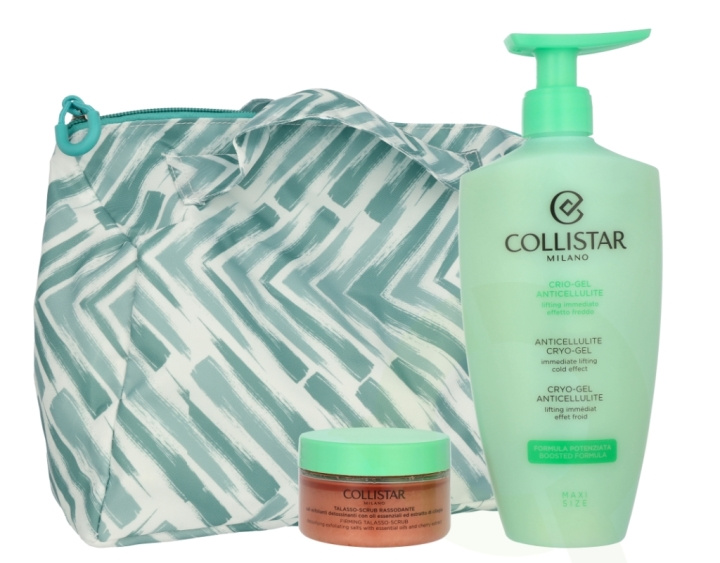 Collistar Body Routine Anticellulite Lifting Set 550 ml Anti-Cellulite Cryo-Gel 400ml/Body Scrub Talasso 150g/Cosmetic Bag i gruppen SKØNHED & HELSE / Gaveæske / Gaveæske til hende hos TP E-commerce Nordic AB (D06204)