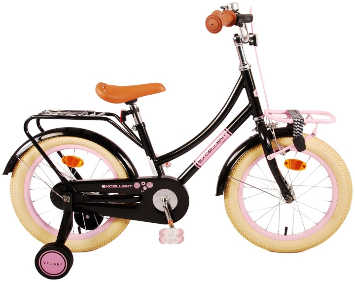 Volare Børnecykel 16 - Excellent Sort (21386) i gruppen LEGETØJ, BØRN & BABY / Udeleg & Sport / Cykler og scootere hos TP E-commerce Nordic AB (D06397)