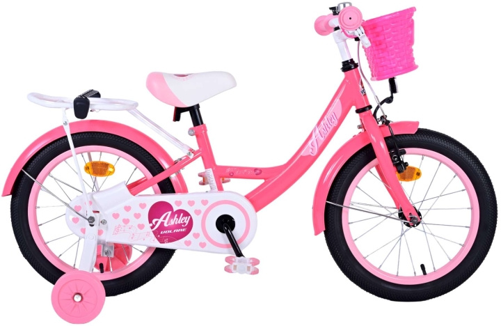 Volare Børnecykel 16 - Ashley Mørk Pink (31634) i gruppen LEGETØJ, BØRN & BABY / Udeleg & Sport / Cykler og scootere hos TP E-commerce Nordic AB (D06401)