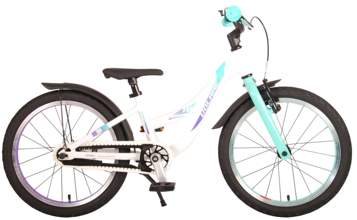 Volare Børnecykel 18 - Glamour Pearl Hvid/Grøn (21876) i gruppen LEGETØJ, BØRN & BABY / Udeleg & Sport / Cykler og scootere hos TP E-commerce Nordic AB (D06420)