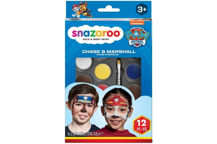 Snazaroo Paw Patrol - Sminkesæt med farver - Chase & Marshall (791106) i gruppen LEGETØJ, BØRN & BABY / Legetøj / Hobbyartikler hos TP E-commerce Nordic AB (D06427)