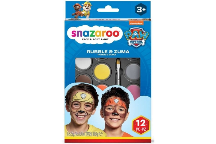 Snazaroo Paw Patrol - Farvesæt til sminke - Rubble & Zuma (791109) i gruppen LEGETØJ, BØRN & BABY / Legetøj / Udklædning hos TP E-commerce Nordic AB (D06429)