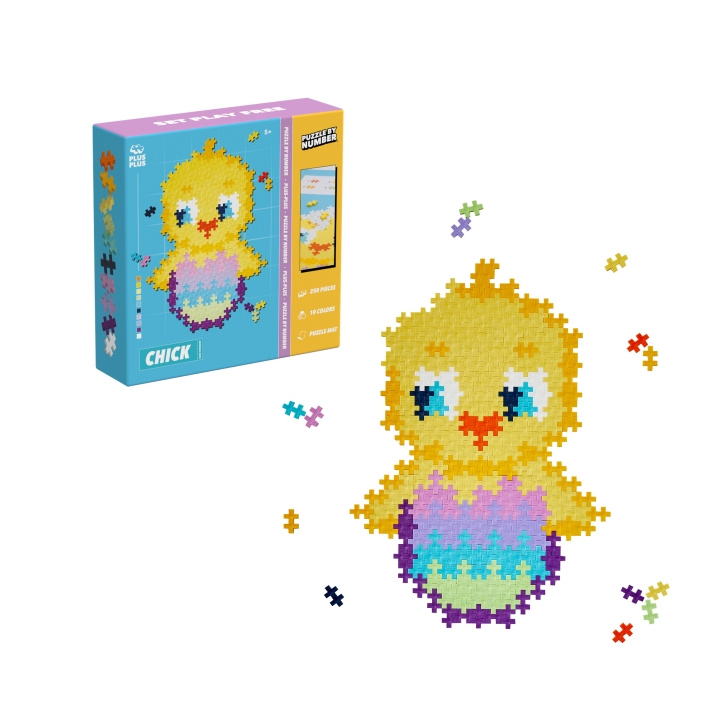 Plus Plus Puzzle By Number Chick 250 stk (3964) i gruppen LEGETØJ, BØRN & BABY / Legetøj / Bygge legesager / Klodser hos TP E-commerce Nordic AB (D06491)