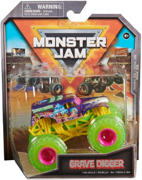 Monster Jam 1:64 Enkeltpakke - GraveDigger i gruppen LEGETØJ, BØRN & BABY / Legetøj / Legetøjsbiler hos TP E-commerce Nordic AB (D06567)