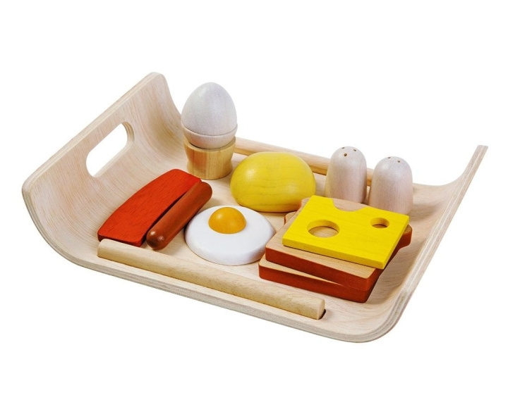 PlanToys Playfood - Morgenmadsbakke (3415) i gruppen LEGETØJ, BØRN & BABY / Legetøj / Lille hjem & rollespil hos TP E-commerce Nordic AB (D06575)