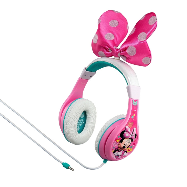 Upcoming Minds eKids - Disney Minnie Mouse ungdomshovedtelefoner til børn med volumenkontrol for at beskytte hørelsen i gruppen HJEMMEELEKTRONIK / Lyd & billede / Hovedtelefoner & Tilbehør / Hovedtelefoner hos TP E-commerce Nordic AB (D06577)