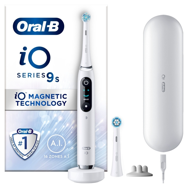 Oral B iO9S hvid alabast elektrisk tandbørste i gruppen SKØNHED & HELSE / Oral pleje / Elektriske tandbørster hos TP E-commerce Nordic AB (D06586)