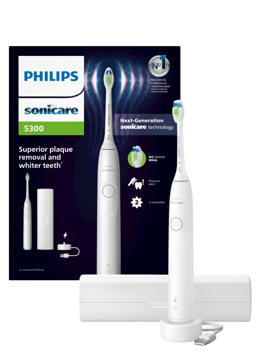 Philips Sonicare hvid elektrisk tandbørste serie 5300 HX7108/02 i gruppen SKØNHED & HELSE / Oral pleje / Elektriske tandbørster hos TP E-commerce Nordic AB (D06622)