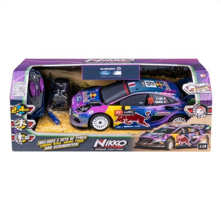 Nikko RC M-Sport Ford Puma med ekstra dæk (28 cm) (10401) i gruppen LEGETØJ, BØRN & BABY / Legetøj / Legetøjsbiler hos TP E-commerce Nordic AB (D06631)