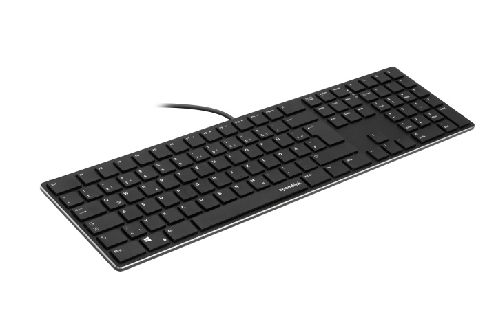 Speedlink RIVA Slim Metal Scissor Keyboard, sort - nordisk layout i gruppen COMPUTERTILBEHØR / Mus og tastatur / Tastatur hos TP E-commerce Nordic AB (D06640)