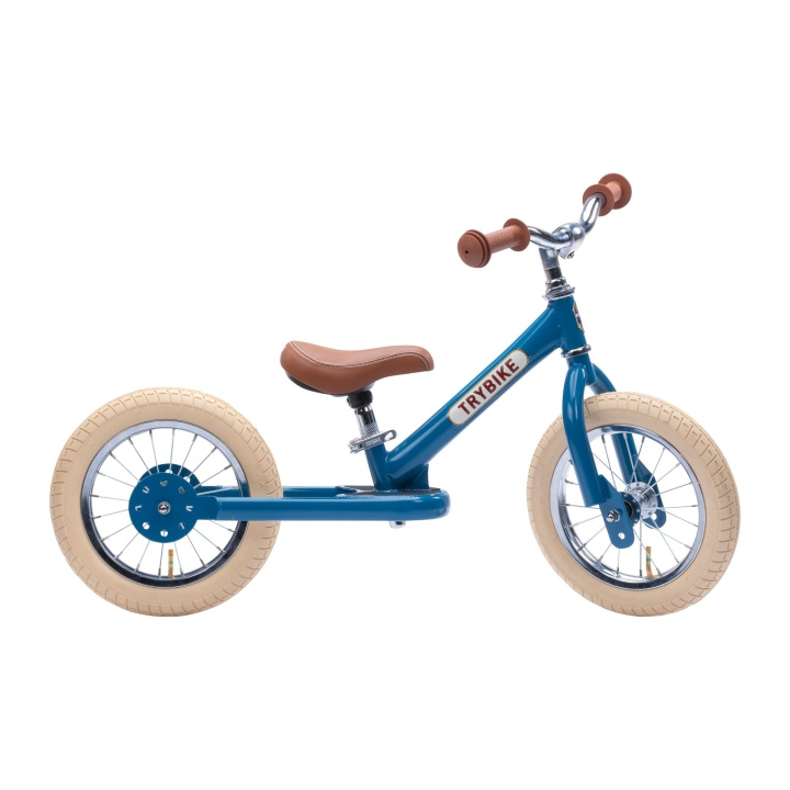 Trybike 2 hjul Stål - Vintage blå (30TBS-2-BLU-VIN) i gruppen LEGETØJ, BØRN & BABY / Udeleg & Sport / Cykler og scootere hos TP E-commerce Nordic AB (D06669)