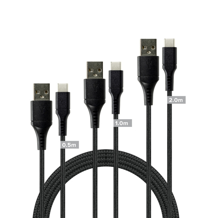 Speedlink USB-A til USB-C-kabelsæt, sort i gruppen COMPUTERTILBEHØR / Kabler og adaptere / USB / USB-C hos TP E-commerce Nordic AB (D06672)