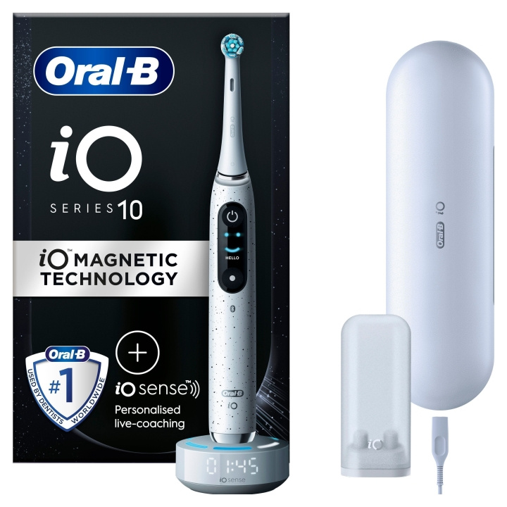 Oral B iO10 Stardust White elektrisk tandbørste i gruppen SKØNHED & HELSE / Oral pleje / Elektriske tandbørster hos TP E-commerce Nordic AB (D06708)