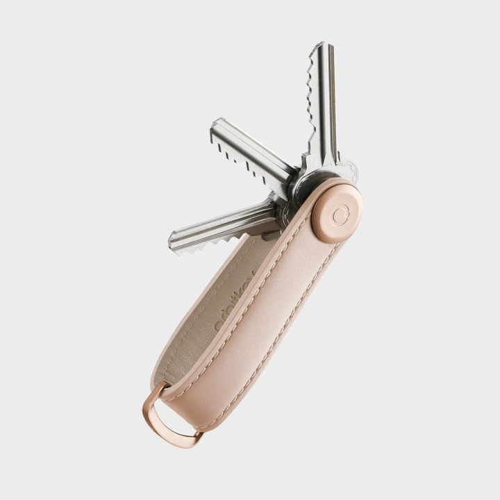 Orbitkey Nøgleholder i læder - Blush/Blush i gruppen SPORT, FRITID & HOBBY / Sjove gadgets / Smarte løsninger hos TP E-commerce Nordic AB (D06800)