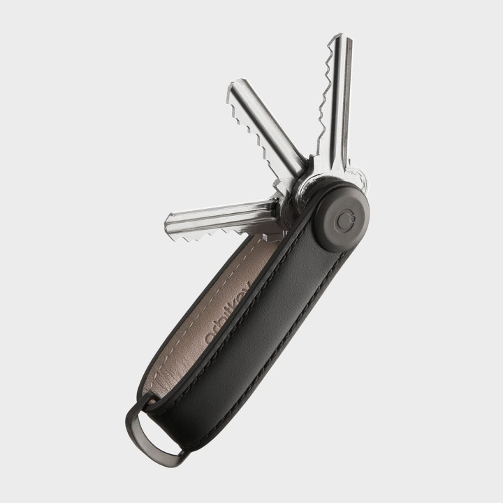 Orbitkey Nøgleholder i læder - sort/sort i gruppen SPORT, FRITID & HOBBY / Sjove gadgets / Smarte løsninger hos TP E-commerce Nordic AB (D06801)