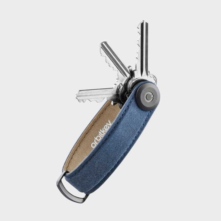 Orbitkey Waxed Canvas Key Organiser - Navy Blue i gruppen SPORT, FRITID & HOBBY / Sjove gadgets / Smarte løsninger hos TP E-commerce Nordic AB (D06819)