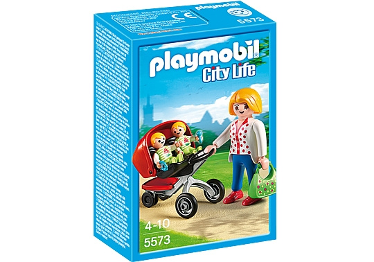 Playmobil Mor med tvillingebarnevogn (5573) i gruppen LEGETØJ, BØRN & BABY / Legetøj / Legesæt hos TP E-commerce Nordic AB (D06882)