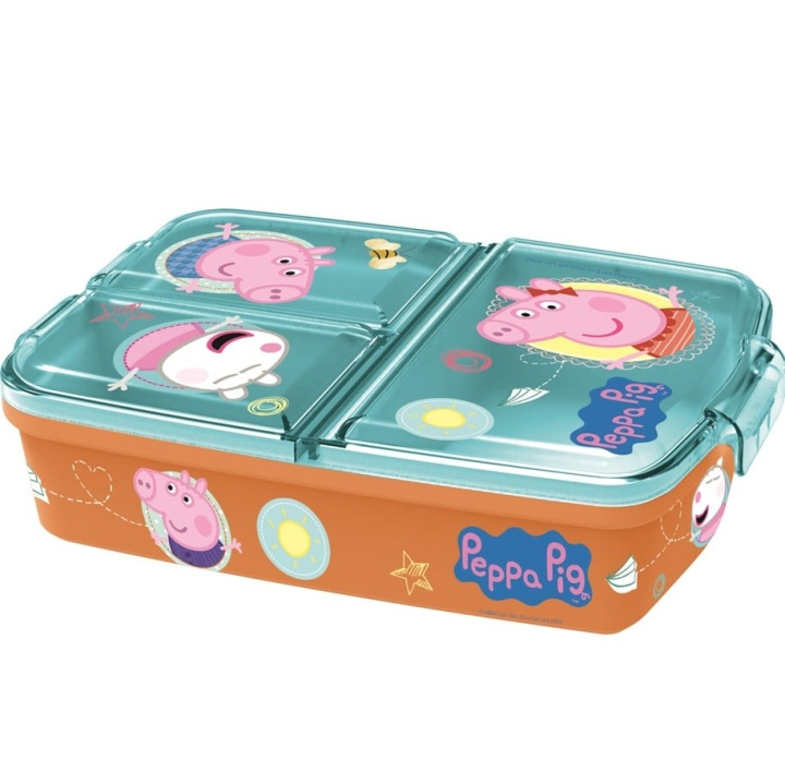 STOR Sandwichboks med flere rum - Peppa Pig (088808735-13920) i gruppen LEGETØJ, BØRN & BABY / Mad & Drikke / Børnebestik og tallerkener hos TP E-commerce Nordic AB (D06985)