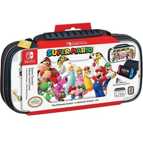 Nintendo Switch Game Traveler Deluxe rejsetaske - Super Mario Team i gruppen HJEMMEELEKTRONIK / Spilkonsoller og tilbehør / Nintendo Switch / Tilbehør hos TP E-commerce Nordic AB (D06993)