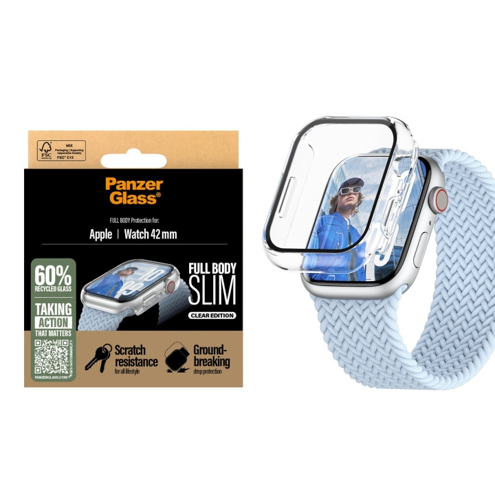 PanzerGlass Skærmbeskytter - Apple Watch 10 - 41mm Fullbody Slim - Transparent i gruppen SPORT, FRITID & HOBBY / Smartwatch & Aktivitetsmåler / Tilbehør hos TP E-commerce Nordic AB (D07011)