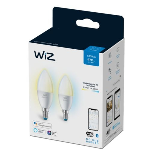 WiZ Stearinlys C37 E14 2-pak i gruppen HJEMMEELEKTRONIK / Lys / LED lamper hos TP E-commerce Nordic AB (D07031)