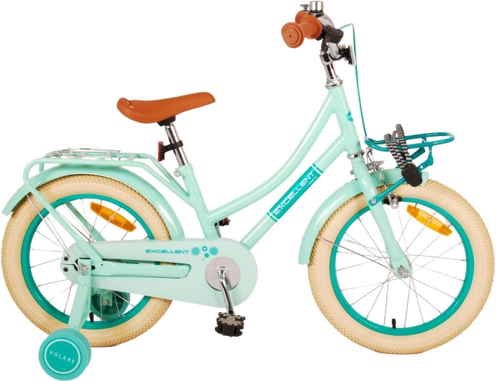 Volare Børnecykel 16 - Excellent Grøn (21387) i gruppen LEGETØJ, BØRN & BABY / Udeleg & Sport / Cykler og scootere hos TP E-commerce Nordic AB (D07052)