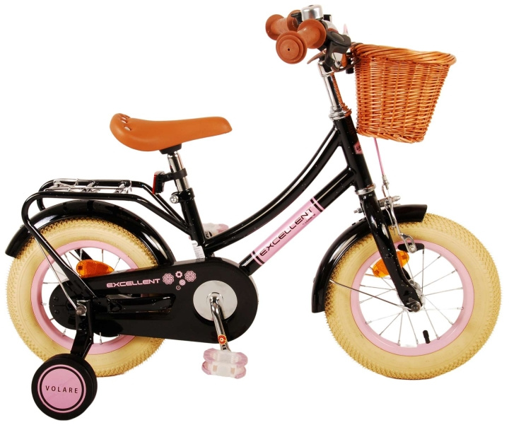 Volare Børnecykel 12 - Excellent Sort (21186) i gruppen LEGETØJ, BØRN & BABY / Udeleg & Sport / Cykler og scootere hos TP E-commerce Nordic AB (D07053)