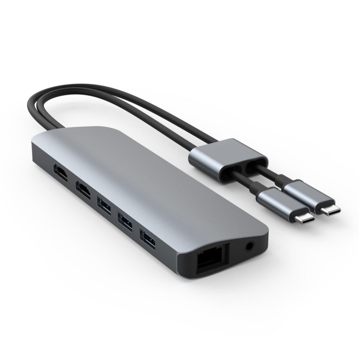 Targus Hyper - HyperDrive VIPER 10-i-2, dobbelt 4K60Hz HDMI til MacBook Pro/Air og enhver USB-C-enhed, Ethernet, 3,5 mm lydstik i gruppen COMPUTERTILBEHØR / Bærbare computere og tilbehør / Docking stationer hos TP E-commerce Nordic AB (D07104)