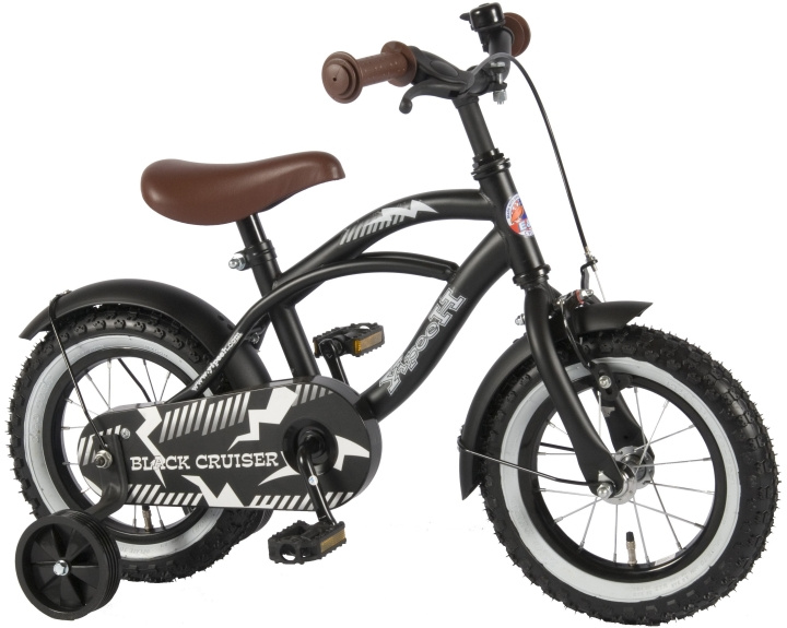 Volare Børnecykel 12\'\' - Sort Cruiser (21201) i gruppen LEGETØJ, BØRN & BABY / Udeleg & Sport / Cykler og scootere hos TP E-commerce Nordic AB (D07202)