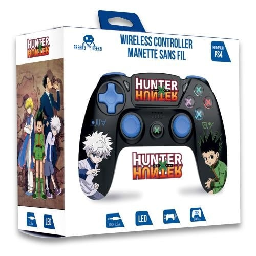 Trade Invaders Hunter x Hunter-Trådløs controller til PS4 med 3,5 mm jackslot (sort) - Duo Gon Kirua i gruppen HJEMMEELEKTRONIK / Spilkonsoller og tilbehør / Sony PlayStation 4 hos TP E-commerce Nordic AB (D07258)