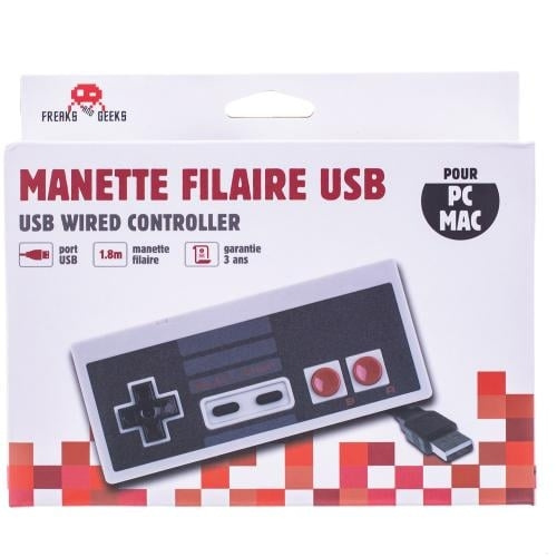 Trade Invaders USB NES-controller til PC/MAC i gruppen HJEMMEELEKTRONIK / Spilkonsoller og tilbehør / Nintendo Entertainment System (NES, 8-bit) hos TP E-commerce Nordic AB (D07261)