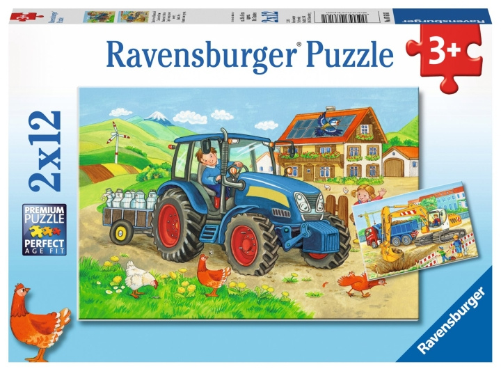 Ravensburger Hårdt på arbejde 2x12p - 07616 i gruppen LEGETØJ, BØRN & BABY / Legetøj / børns puslespil hos TP E-commerce Nordic AB (D07272)