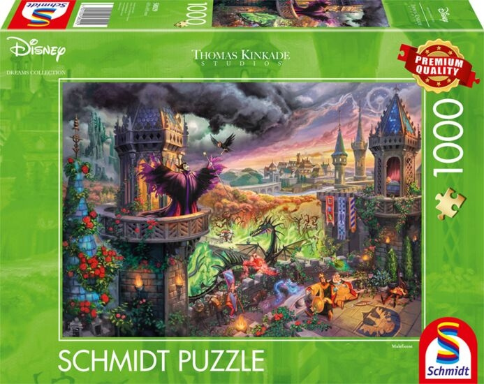 Schmidt Thomas Kinkade: Disney Maleficent (1000 brikker) (SCH8029) i gruppen SPORT, FRITID & HOBBY / Hobby / Puslespil hos TP E-commerce Nordic AB (D07287)