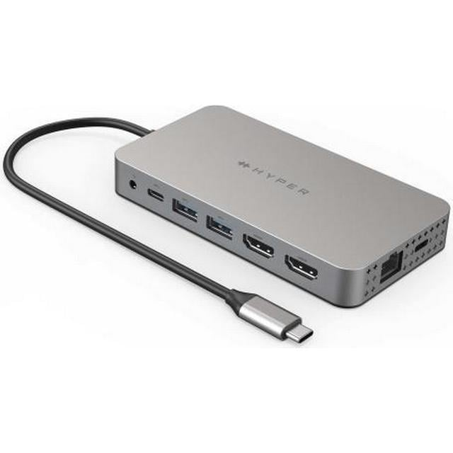 Targus Dobbelt 4K HDMI 10-i-1 USB-C-hub i gruppen COMPUTERTILBEHØR / Bærbare computere og tilbehør / Docking stationer hos TP E-commerce Nordic AB (D07328)